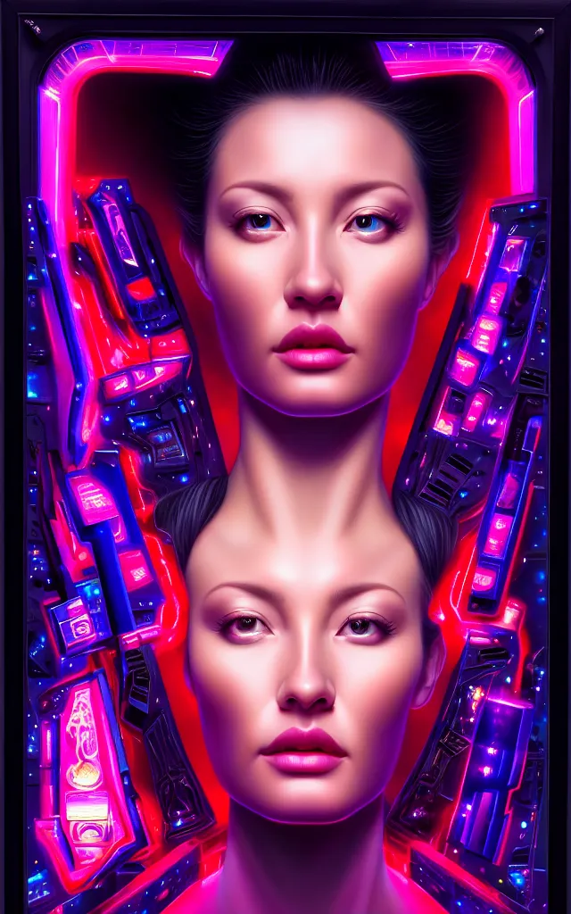 Image similar to beauty woman in holograms of alien artifacts, electrical case display, total recall tech, , ultrarealistic, dramatic lighting, electrical details, high details, 4k, 8k, best, accurate, trending on artstation, artstation, photorealism, ultrarealistic, digital painting, style of Tristan Eaton Stanley Artgerm and Hajime Sorayama, Caravaggio, Boris Vallejo