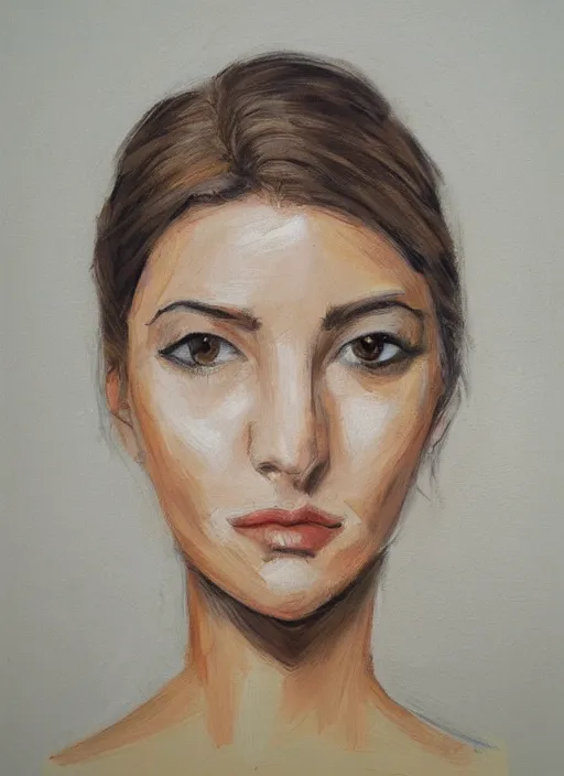 Image similar to Female face portrait. Reddit.com/r/Art