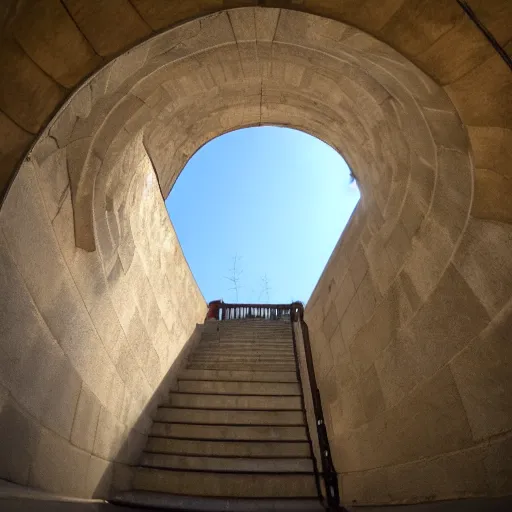 Image similar to Photo from a parkour player's point of view, motion photo