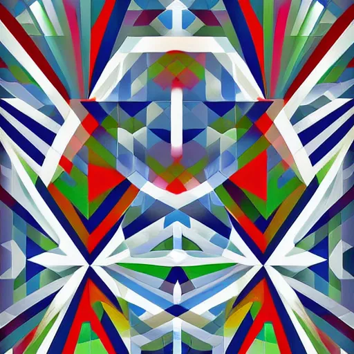 Image similar to graphic vector poster of abstract geometric shapes by heinz edelmann and tomma abts and tim doyle