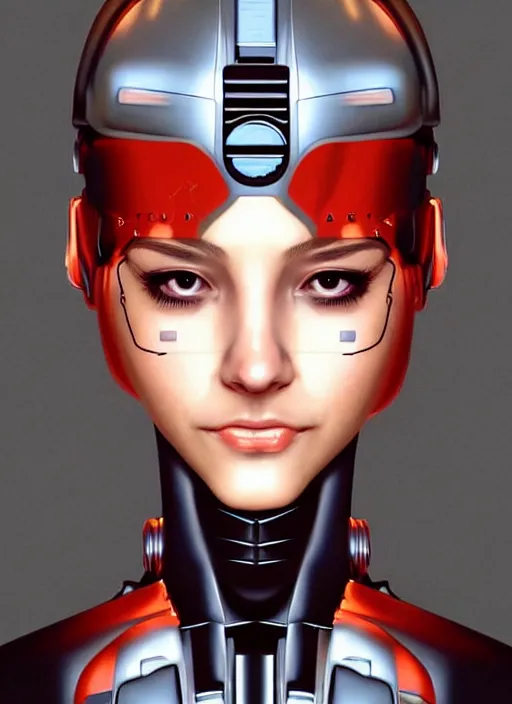 Image similar to portrait of a cyborg woman who turns her head to the ((((((right))))) left+350.1 (((((up))))) (((((down))))) by Artgerm,eyes closed , biomechanical, hyper detailled, trending on artstation