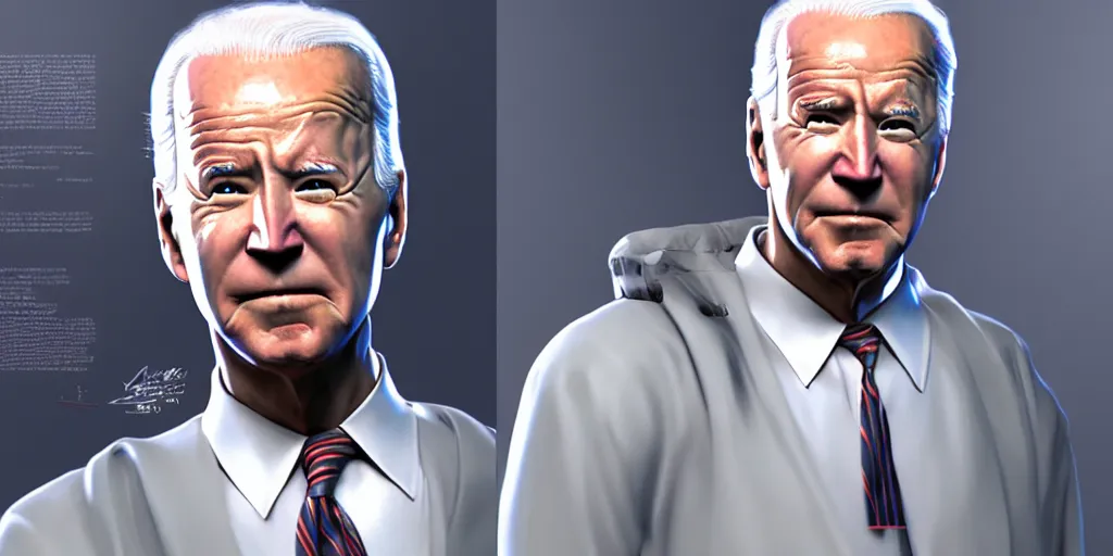 Prompt: joe biden akira, realistic render