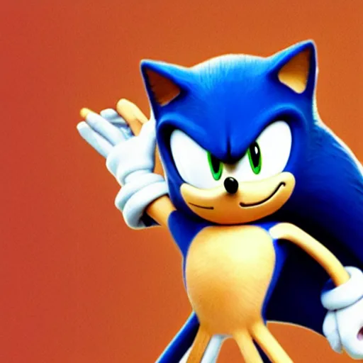 Image similar to sonic the hedgehog in the 1 9 7 0 s