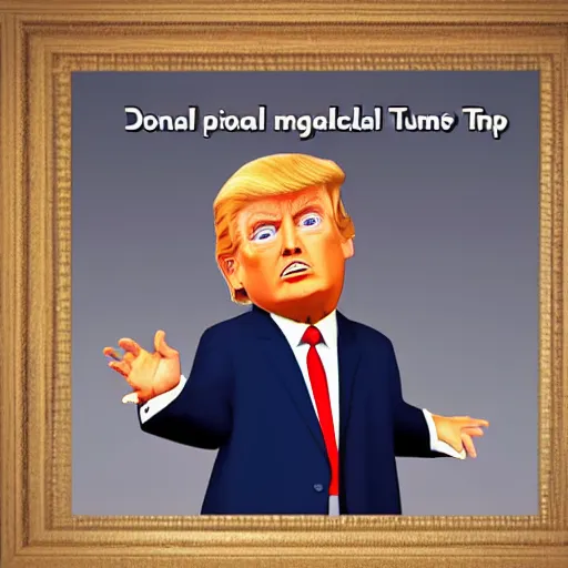 Prompt: donald trump in the style of pixar