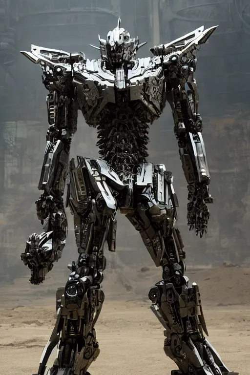 Image similar to cinematic still in westworld and pacific rim movie and real steel movie, slim full body stunning intricate humanoid mega mech by fujioka kenki, slim full body ornate intricate humanoid mega mech by mamoru nagano