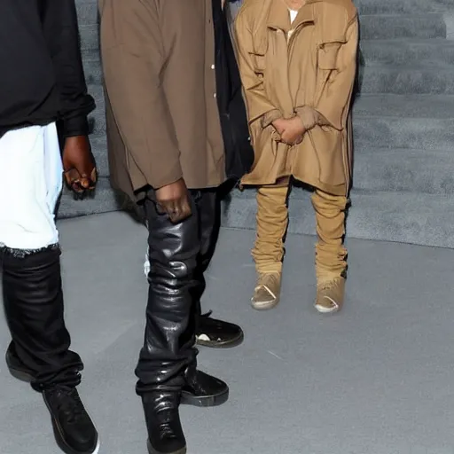 Prompt: kanye west being shrunk by a shrink ray