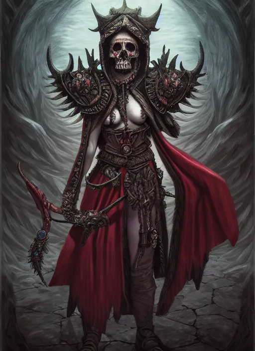 Prompt: fineart illustration of the necromancer, hyper detailed, crisp