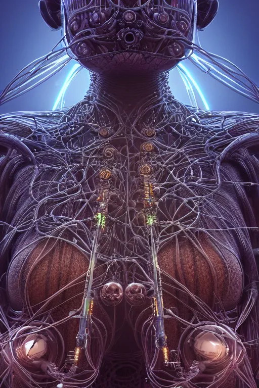 Prompt: a centered render of an alien bio - organic landscape adorned with cables and synthesizer parts is surrounded by sacred geometry, bio - mech structure, powerful, cinematic, beautifully lit, by artgerm, by h. r. giger, 3 d, trending on artstation, octane render, 8 k