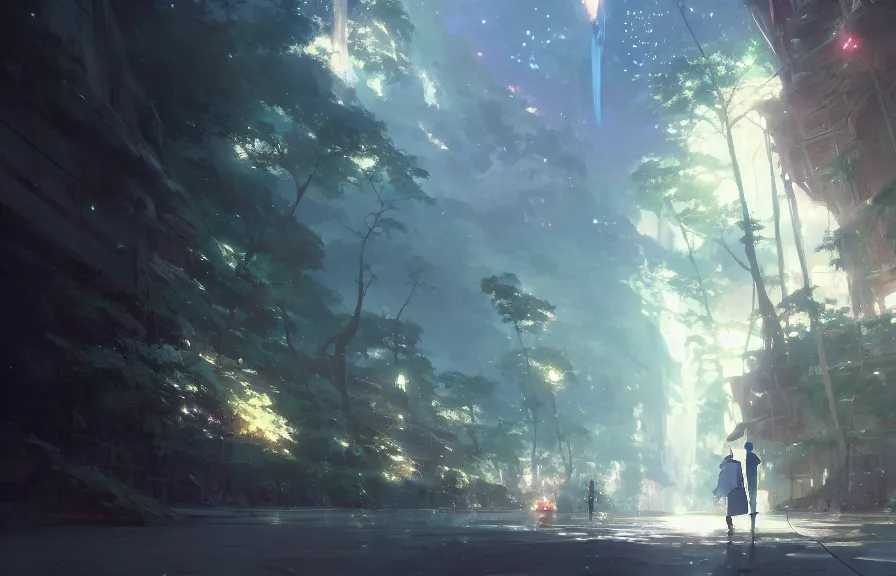 Image similar to makoto shinkai concept art of the spork polyp dimension, key visual, ambient lighting, highly detailed, digital painting, artstation, concept art, sharp focus, by makoto shinkai and akihiko yoshida and hidari and wlop and greg rutkowski