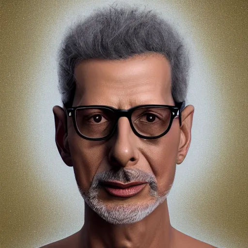 Image similar to hyperrealistic dslr film still of jeff goldblum disguised as gold doubloon, stunning 8 k octane comprehensive 3 d render, inspired by istvan sandorfi & greg rutkowski & unreal engine, perfect symmetry, dim volumetric cinematic lighting, extremely hyper - detailed, incredibly real lifelike attributes & flesh texture, intricate, masterpiece, artstation, stunning