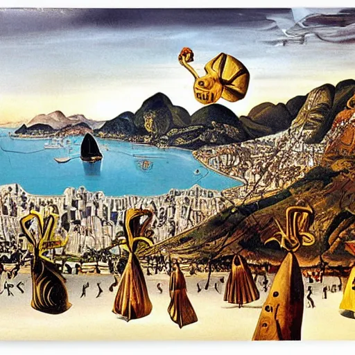 Image similar to rio de janeiro by salvador dali