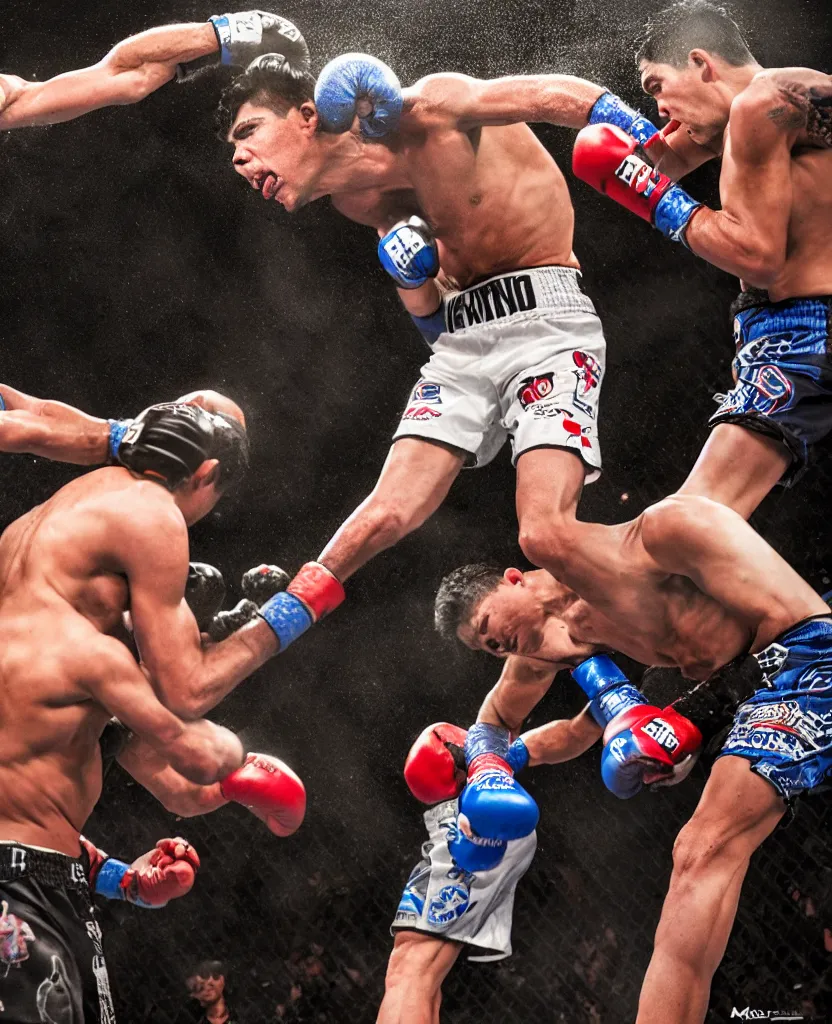 Image similar to chito vera knocks out dominick cruz via headkick, by annie leibovitz and steve mccurry, natural light, detailed face, canon eos c 3 0 0, ƒ 1. 8, 3 5 mm, 8 k, medium - format print