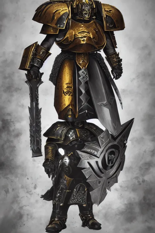 Image similar to armor portrait heros warhammer 4 0 k horus heresy fanart - the primarchs emperor by johannes helgeson animated with vfx concept artist & illustrator global illumination ray tracing hdr fanart arstation zbrush central hardmesh 8 k octane renderer comics stylized