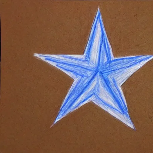 Image similar to child's drawing of a star