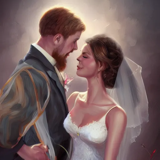 Image similar to wedding, digital painting, ultradetailed, artstation, oil painting, ultradetailed, artstation