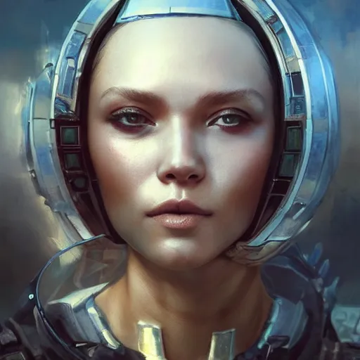 Image similar to A close up futuristic portrait on the street of a Russian sleeping quarters on the moon, Norilsk, sci-fi, fantasy, intricate, very very beautiful, elegant, highly detailed, digital painting, artstation, concept art, smooth, sharp focus, illustration, art by artgerm and greg rutkowski and alphonse mucha