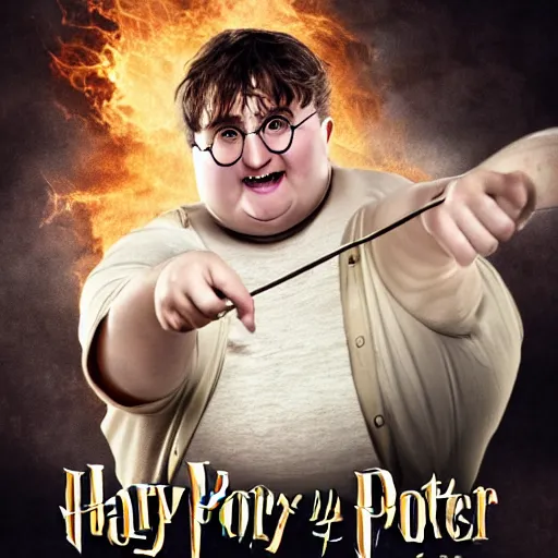 Image similar to obese harry potter, 4 k