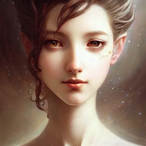 Image similar to aerith gainsborough, intricate, elegant, highly detailed, smooth, sharp focus, award - winning, masterpiece, in the style of tom bagshaw, cedric peyravernay, peter mohrbacher, pinterest