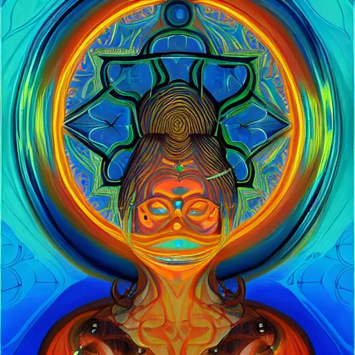 Prompt: visions of hildegard ancient psychedelic art, high resolution, digital painting, trending on artstation