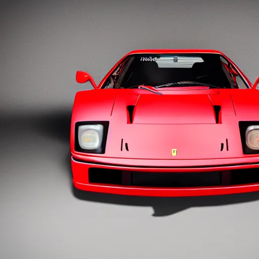 Prompt: ferrari f 4 0 under studio lights