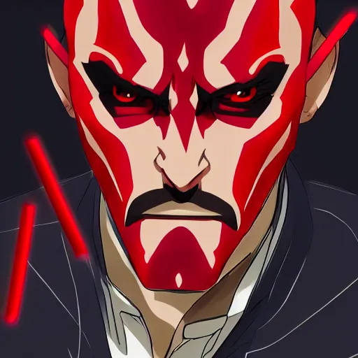 Image similar to portrait of maul goodman sith lawyer, anime fantasy illustration by tomoyuki yamasaki, kyoto studio, madhouse, ufotable, comixwave films, trending on artstation