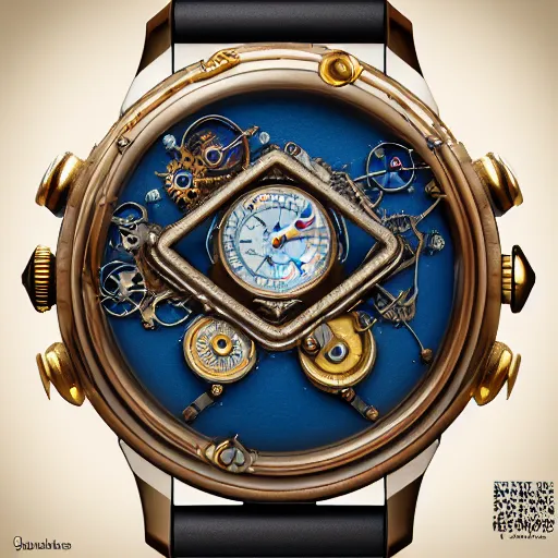 Whimsical Embossed Ultra Detailed Very Intricate Steampunk Watch with  Flower · Creative Fabrica