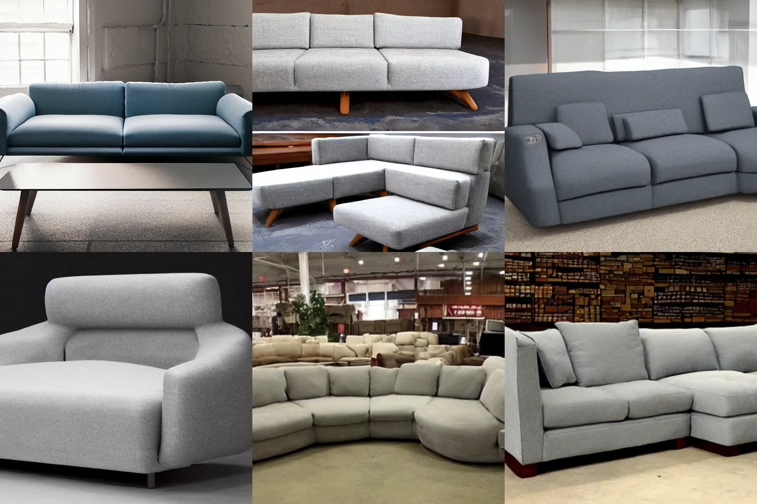 Prompt: a couch in the shape of Mark Zuckerberg