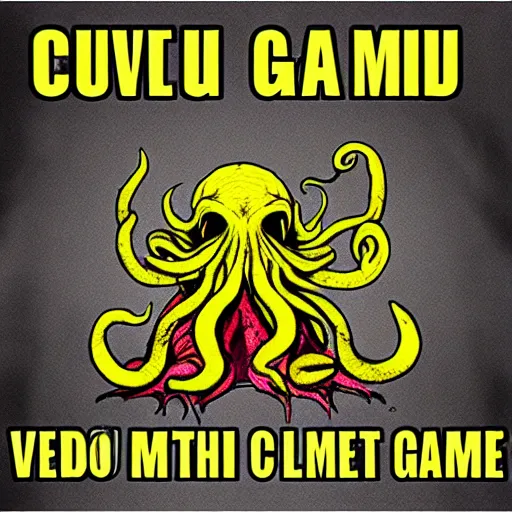 Image similar to Cthulhu getting mad while playing video games