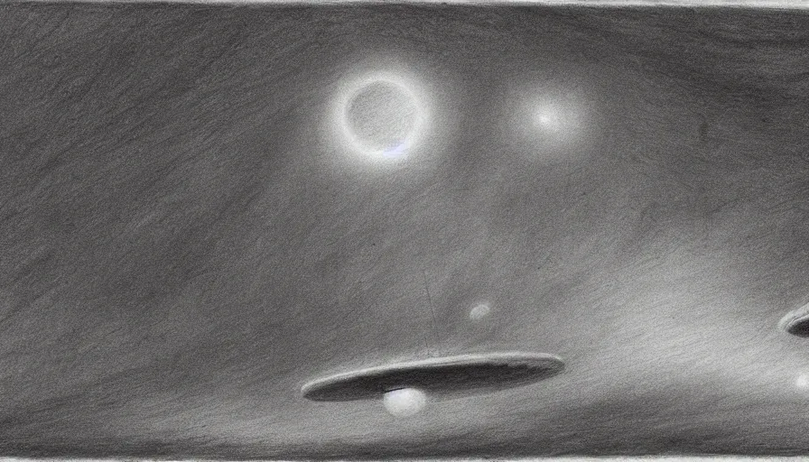 Prompt: mothership on an alien planet, 1 9 th century charcoal and pencil drawing, high detail, high contrast