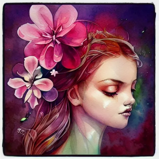 Image similar to watercolor flower 🌺🌸🌠🧚🌻 by anna dittmann