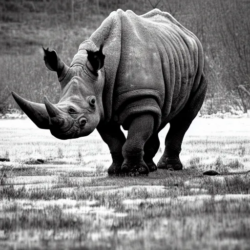 Image similar to wooly ice age rhino nature photography