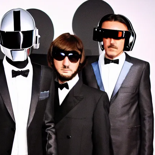 Image similar to daft punk and the Beatles crossover