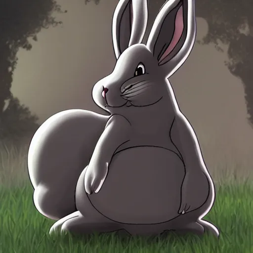 Prompt: Big Chungus as a humanoid rabbit