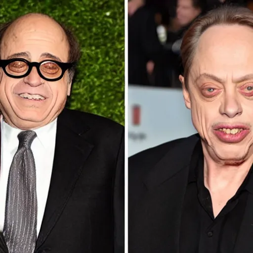 Image similar to Danny DeVito and Steve Buscemi merged into a single person