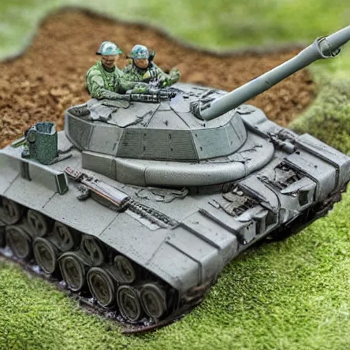 Image similar to 1/35 scale model tanks sieging a tiny city in a garden, 8k, award winning photo, scale model photography,