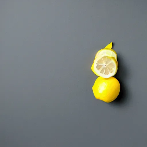 Image similar to a lemon wearing a suit