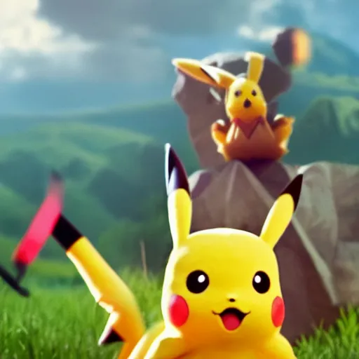 Prompt: pikachu cinematic photo