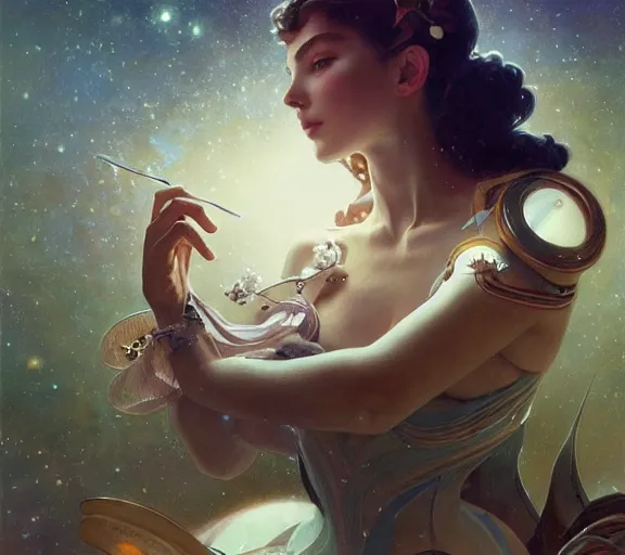 Image similar to photography of space dream - up, deep focus, intricate, elegant, highly detailed, digital painting, artstation, concept art, matte, sharp focus, illustration, art by artgerm and greg rutkowski and alphonse mucha and gil elvgren