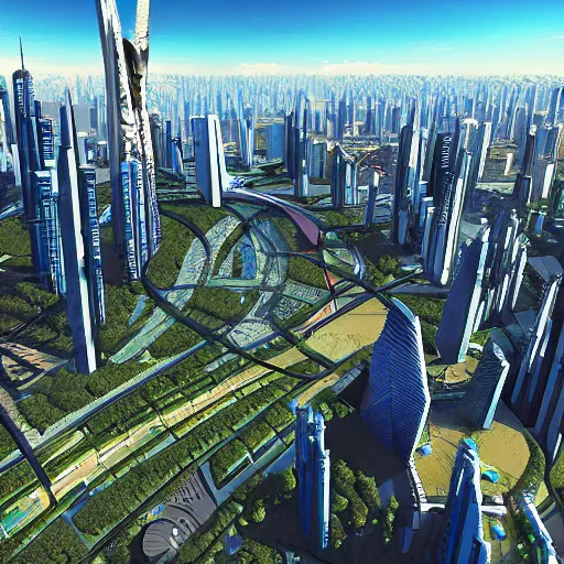 Image similar to futuristic sao paulo, 4 k, sunny day, art by terraform studio, art by ryan woodhouse