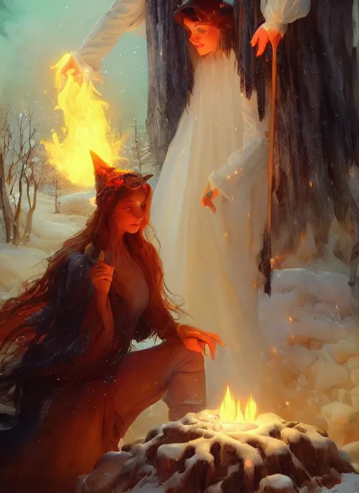 Prompt: the witch of frost by kev walker and vladimir volegov and alexander averin and delphin enjolras and daniel f. gerhartz