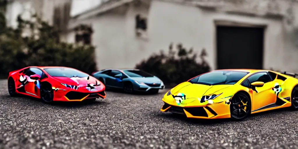 Prompt: Hot Wheels, lamborghini huracan, cinematic, 4K, HD, depth of field, bokeh, pirelli.