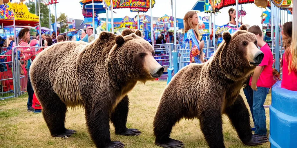 Image similar to fair rides petting zoo grizzly focus photography