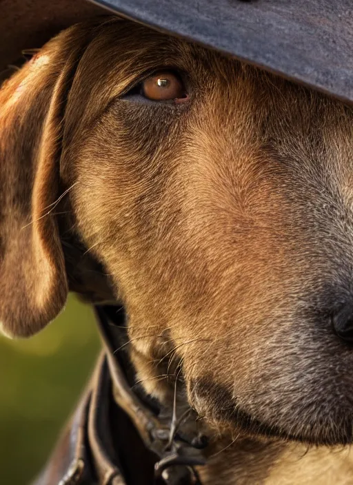 Image similar to closeup portrait of a hunting terrier smoking a cigare, depth of field, zeiss lens, detailed, centered, by Annie Leibovitz and Steve McCurry, David Lazar, Jimmy Nelsson, Breathtaking, 8k resolution, extremely detailed, beautiful, establishing shot, artistic, hyperrealistic, beautiful face, octane render