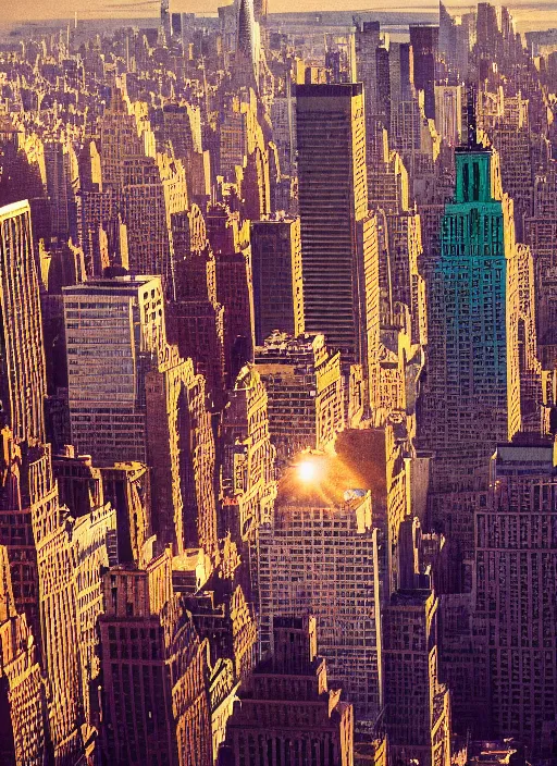 Image similar to a 2 8 mm macro aerial photo of new york city, splash art, movie still, bokeh, canon 5 0 mm, cinematic lighting, dramatic, film, photography, golden hour, depth of field, award - winning, anamorphic lens flare, 8 k, hyper detailed, 3 5 mm film grain, hazy