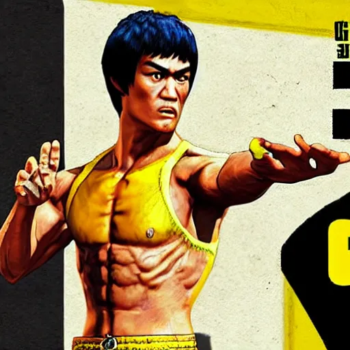 Image similar to “bruce lee inside gta5”