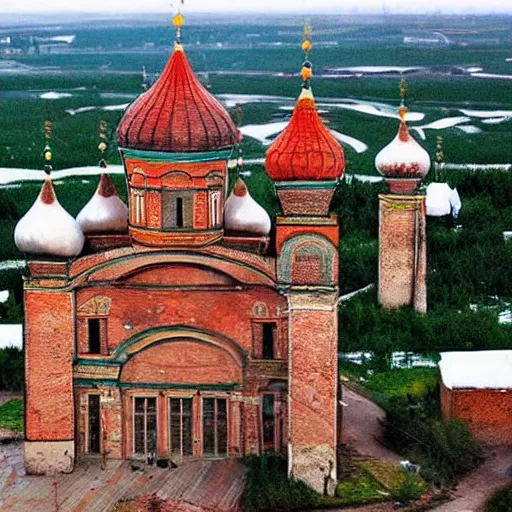 Prompt: photo fantastic ancient Russian city of Kitezh, ancient Russian architecture, terem,