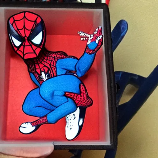 Image similar to 3 d printed collectible of snoop dog as spider man