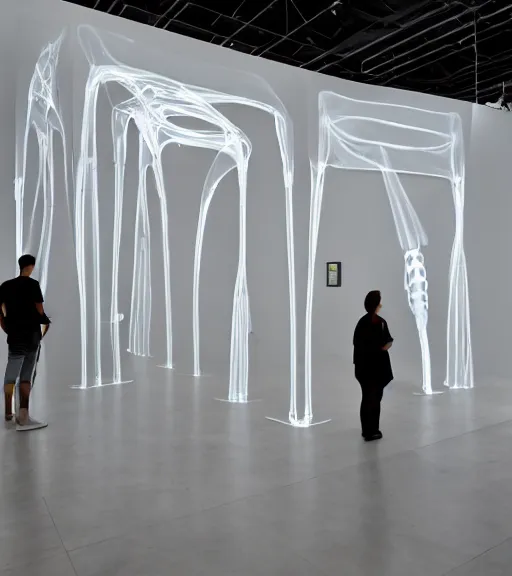 Image similar to x - ray architecture installation, art exhibition, biennale, museum, virtual