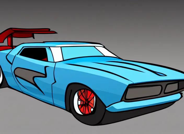 Image similar to cartoon muscle car