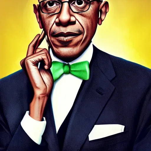 Image similar to Barrack Obama as Gustavo Fring from Breaking Bad, shot on iPhone, 1080p 4k resolution,